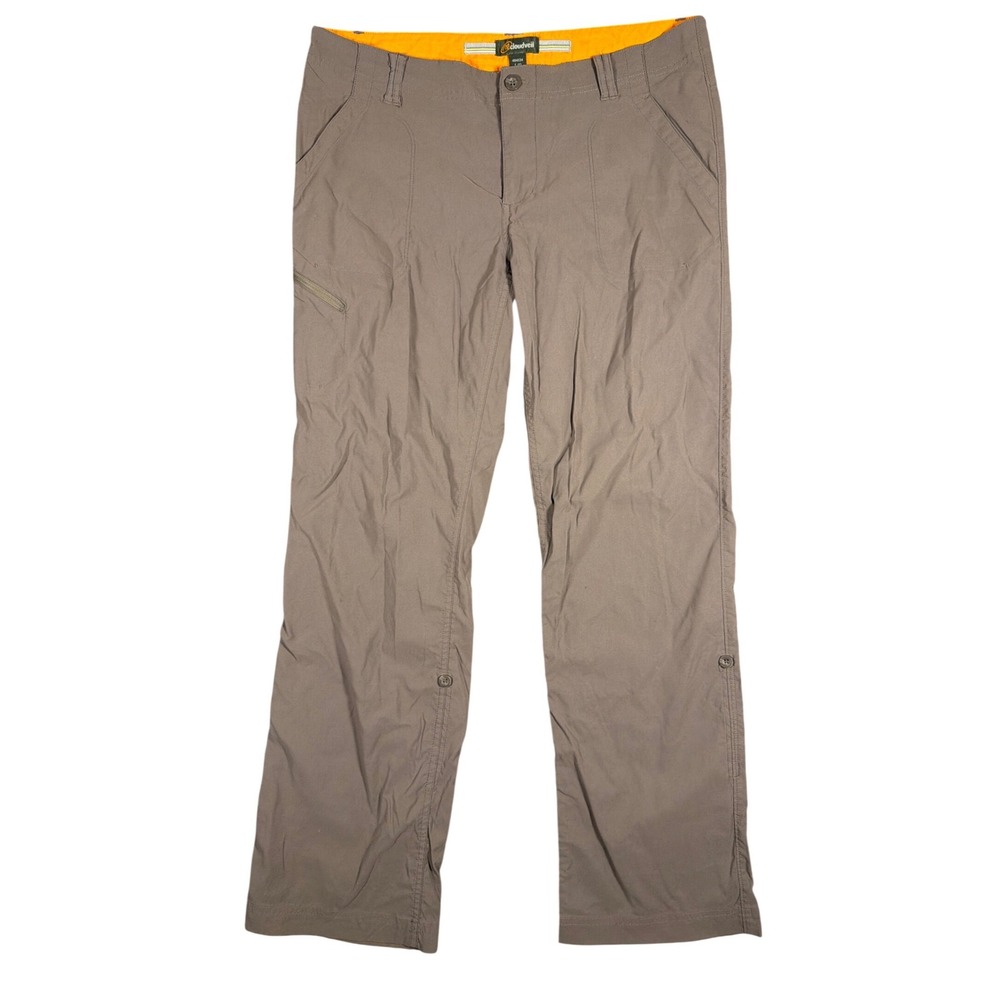 Cloudveil Womens Taupe Brown Nylon Spandex Hiking Cargo Pants Size Large 404124